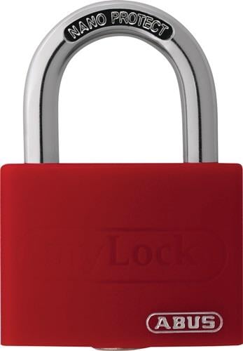 ABUS Zylindervorhangschloss T65AL/40 rot gl.Schlosskörper-B.43mm Alu.gl. - 49943 2
