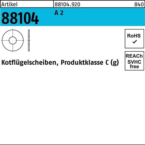 Kotflügelscheibe R 88104 4,3x20x1,5 A 2 100 Stück