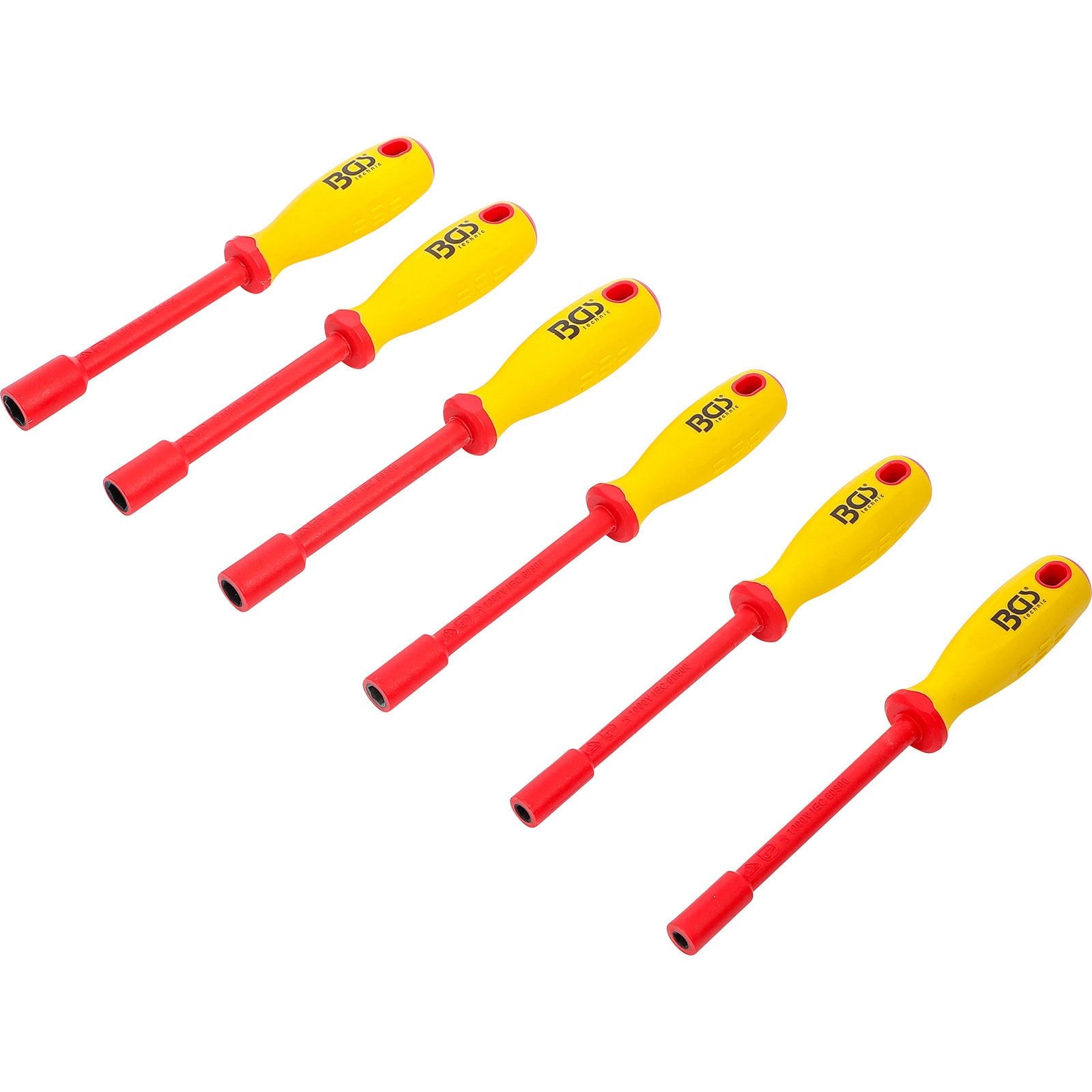 BGS VDE-Steckschlüssel-Schraubendreher-Satz Sechskant SW 5,5 - 12 mm 6tlg. - 71095