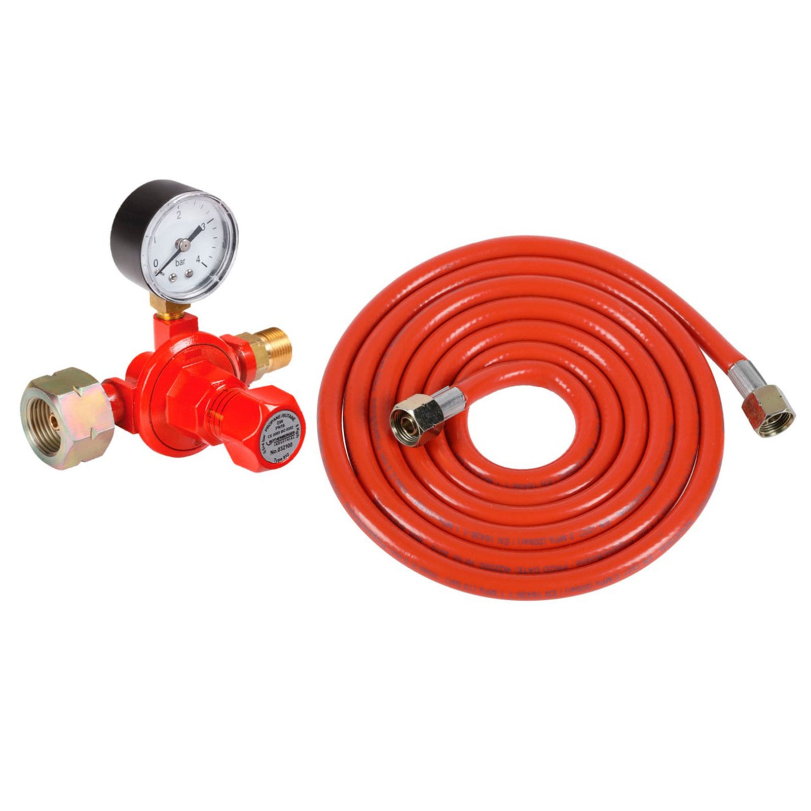 ROTHENBERGER Industrial Regler Manometer 0,5-4 bar Schlauch 2,5m Abflammgeräte 3/8" 5&11kg Gasflaschen - 1500005311