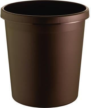 helit Papierkorb H6105875 18l rund Kunststoff braun