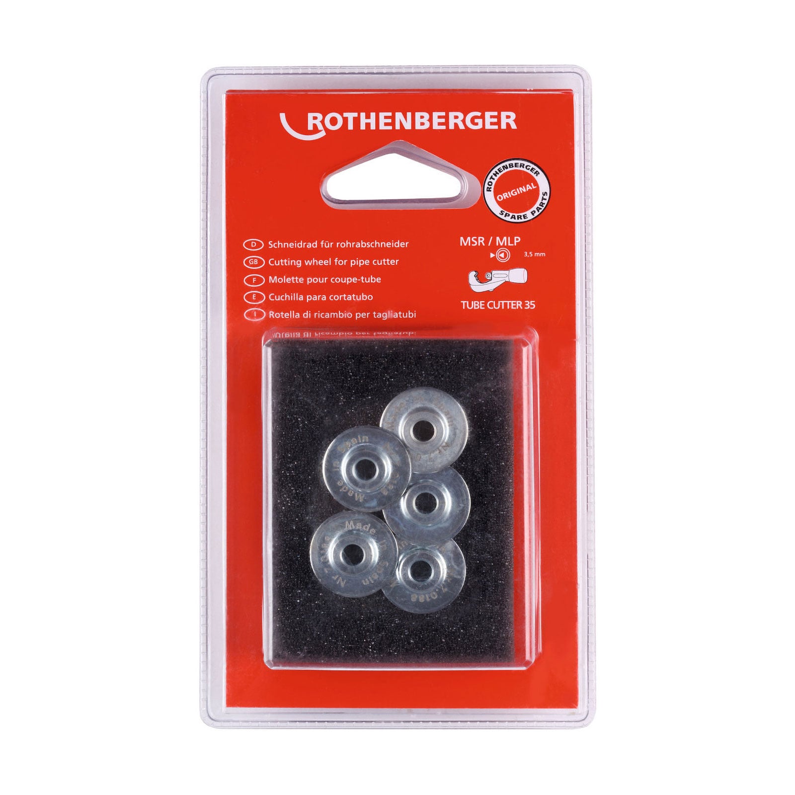 ROTHENBERGER Schneidrad für TC 35, MSR, 5 Stück - 070188D