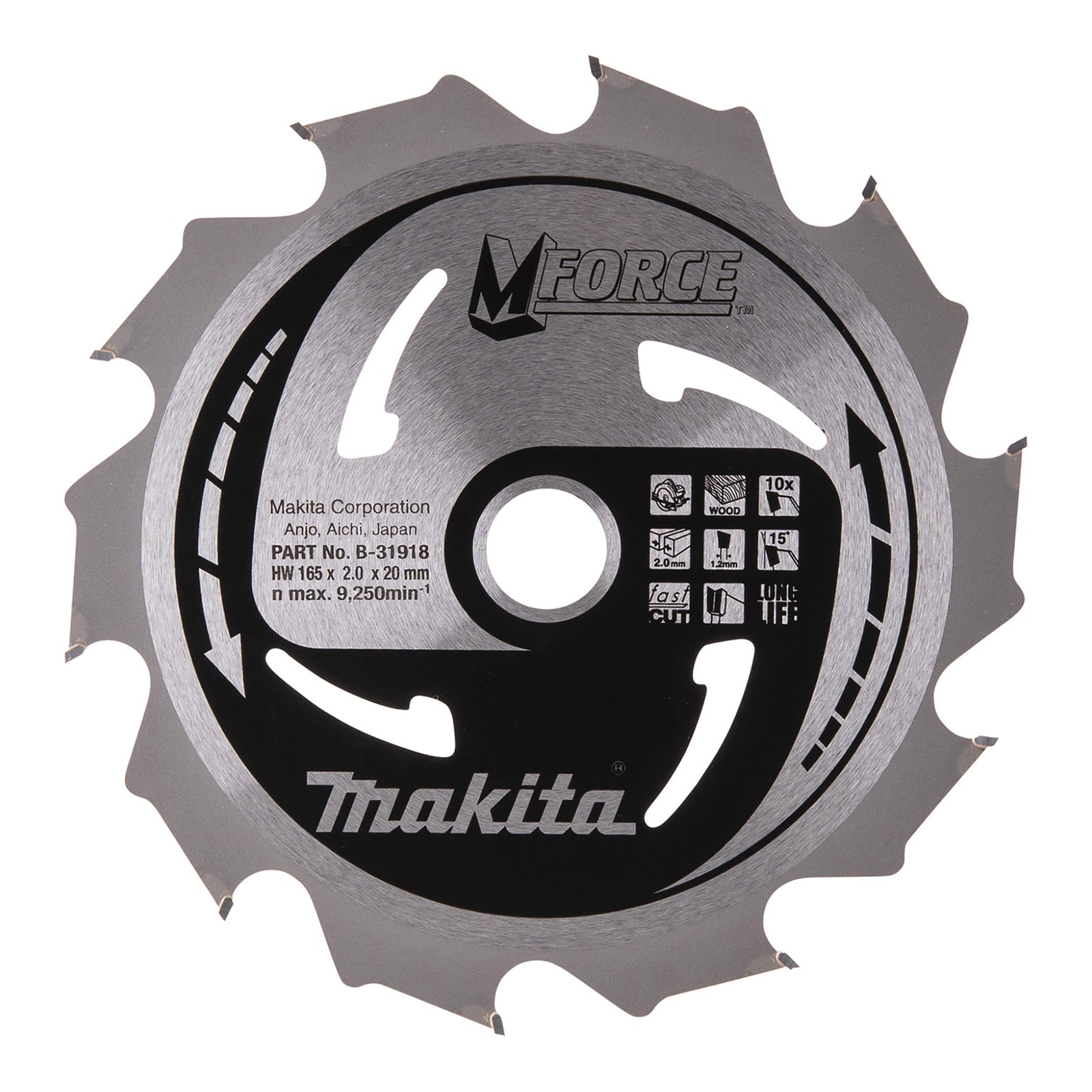 Makita M-FORCE Sägeblatt 165x20x10Z - B-31918