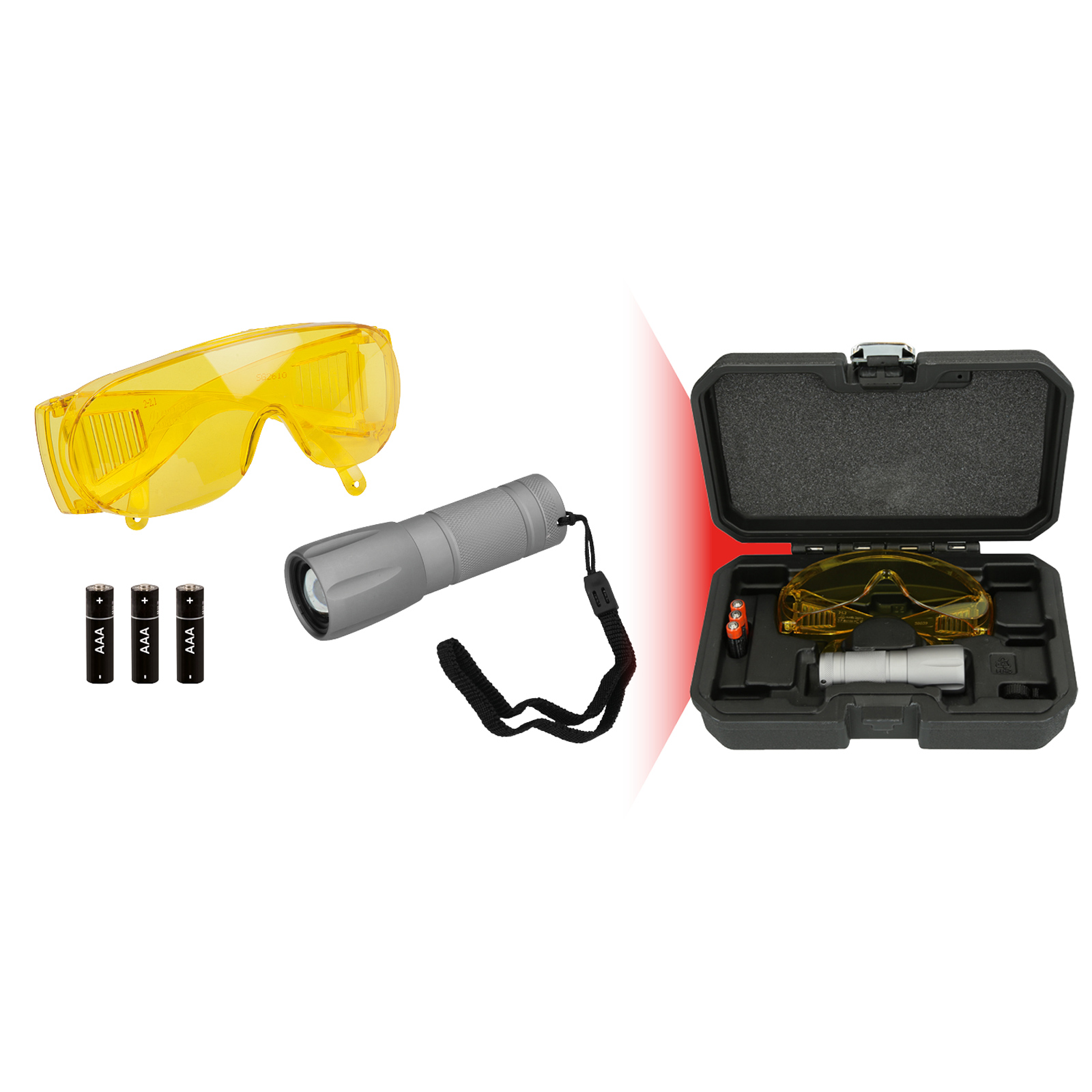 KS TOOLS UV-Lecksuch-Taschenlampen-Satz 2tlg. - 550.1190