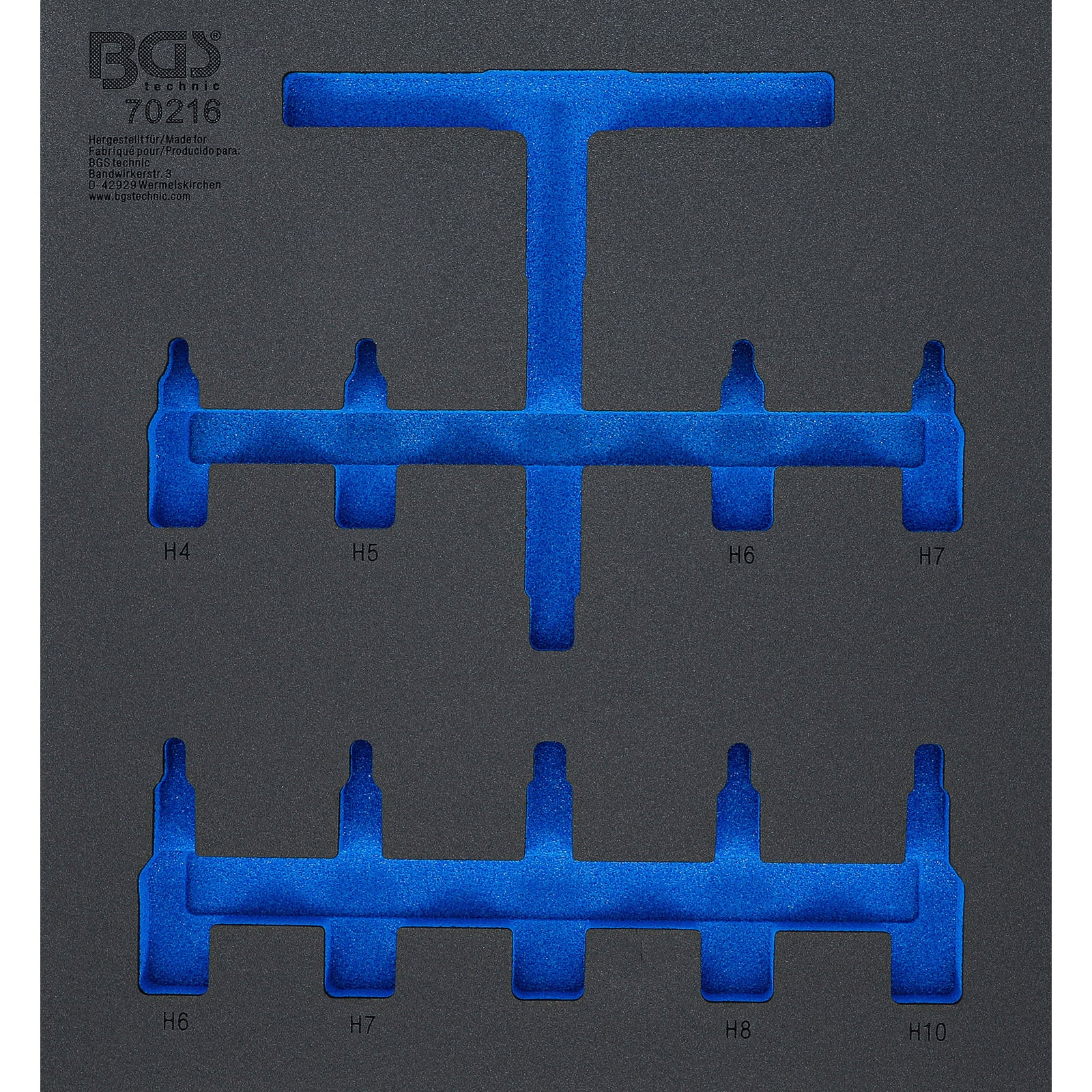 BGS Werkstattwageneinlage 2/3 leer für Art. 70216 - 7132-1