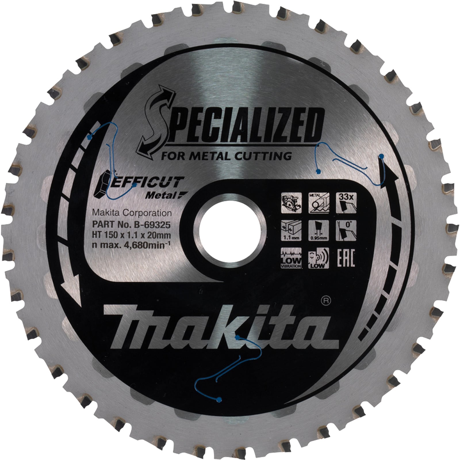 Makita EFFICUT Kreissägeblatt 150 x 1,1 x 20 33Z - B-69325