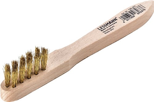 Lessmann Zündkerzenbürste L.150mm 0,15mm Messingdraht gewellt 3-reihig Btl - 125211