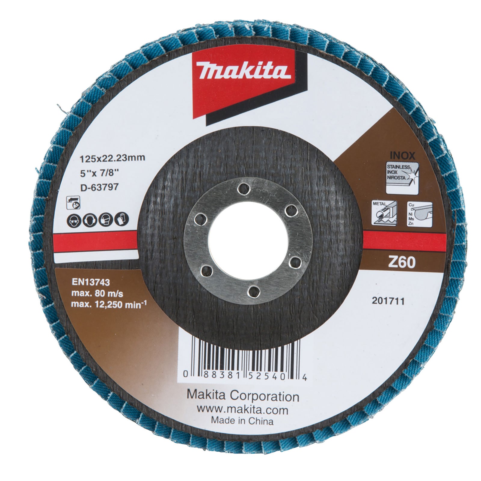 Makita Fächerschleifscheibe 125 mm Z60 - D-63797