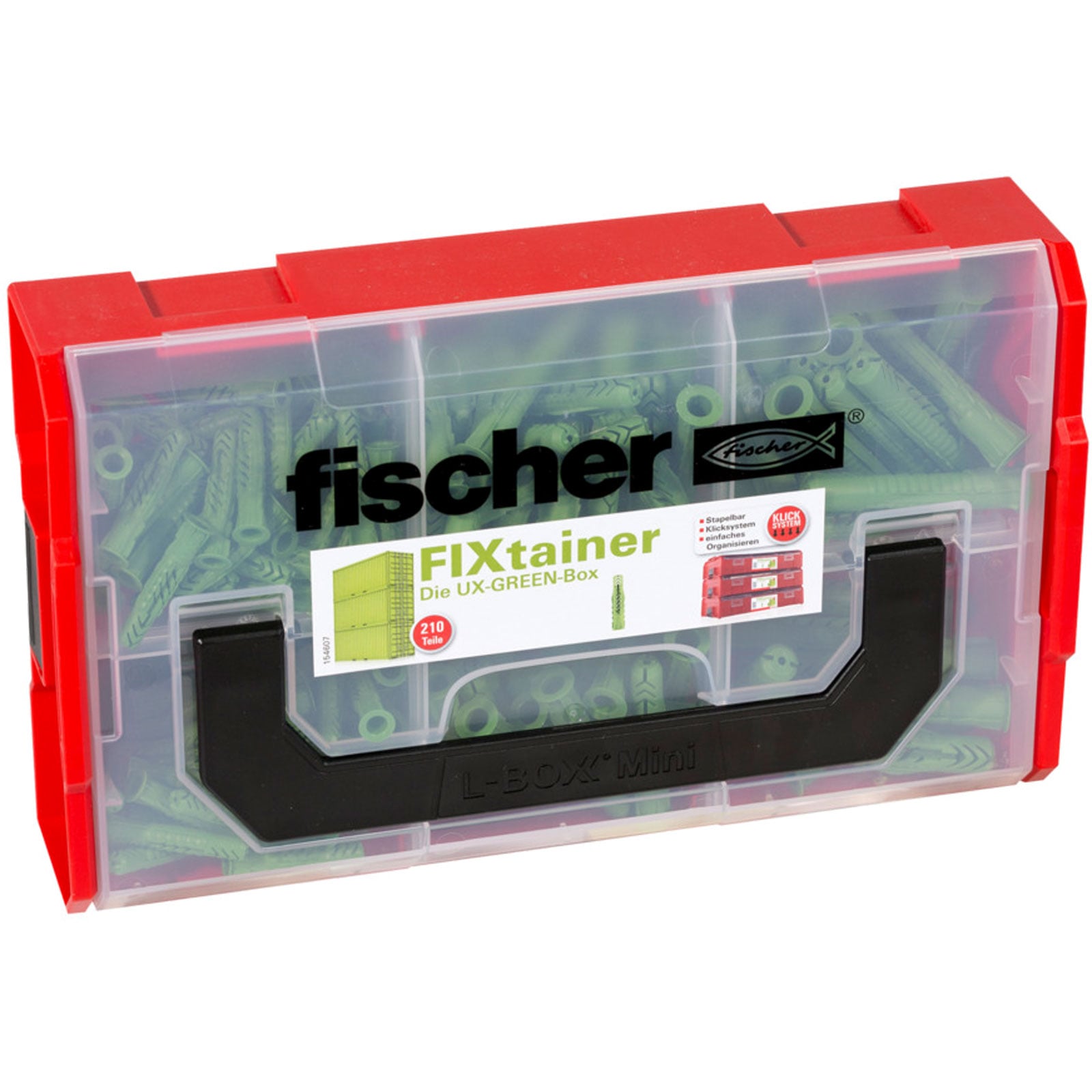 Fischer FixTainer UX-green-Box (210 Teile) - 532894