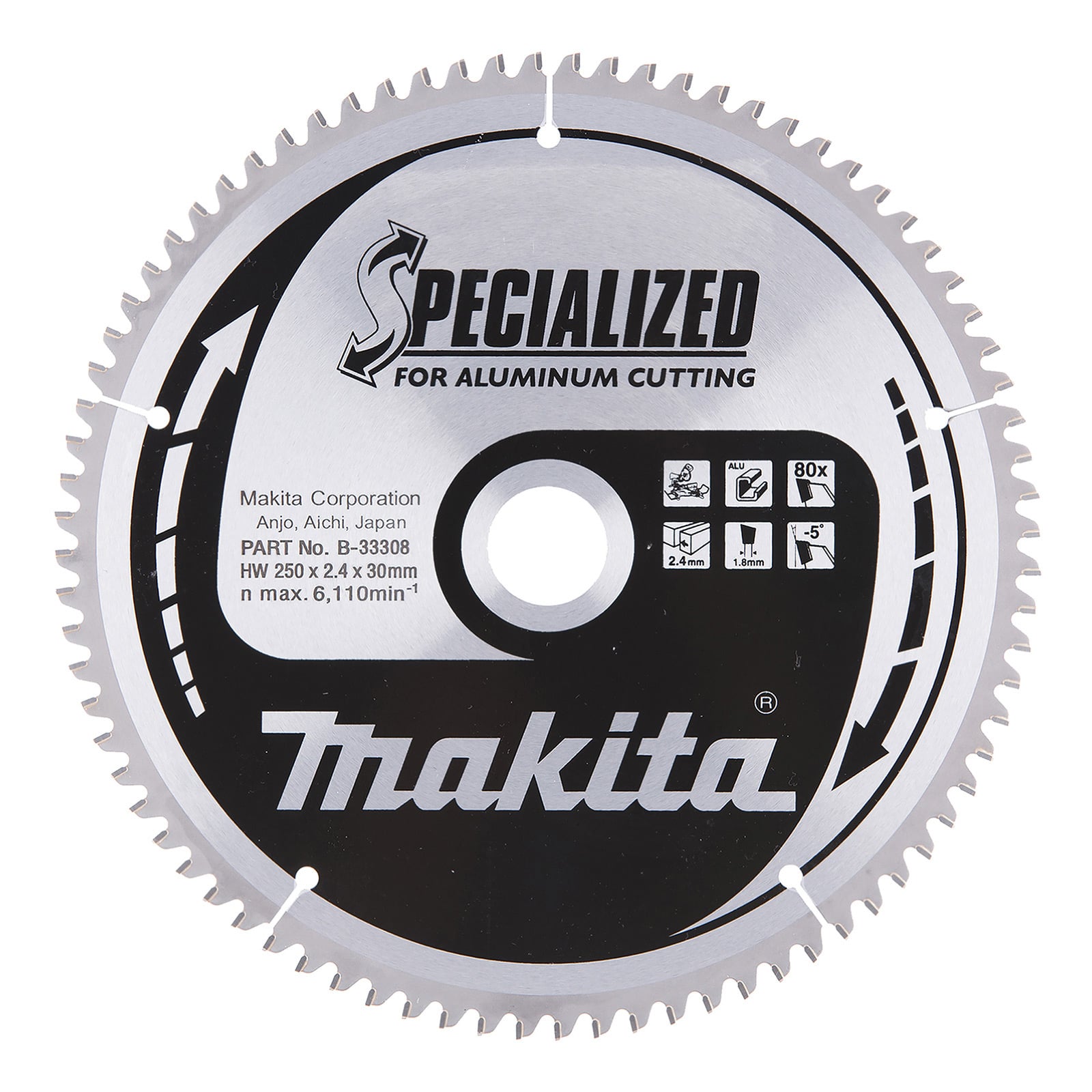 Makita SPECIALIZED Sägeblatt 250x30x80Z - B-33308