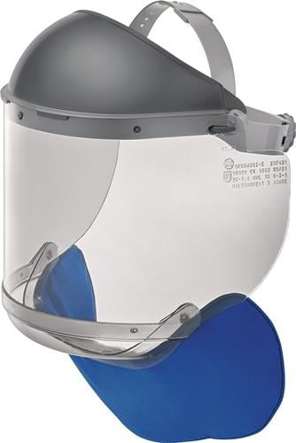 ASCHUA Elektriker Gesichtsschutz GFKKH002-E PC grau 550 x 200 x 2 mm EN 166 EN 170 GS-ET 29 - GFKKH002-E