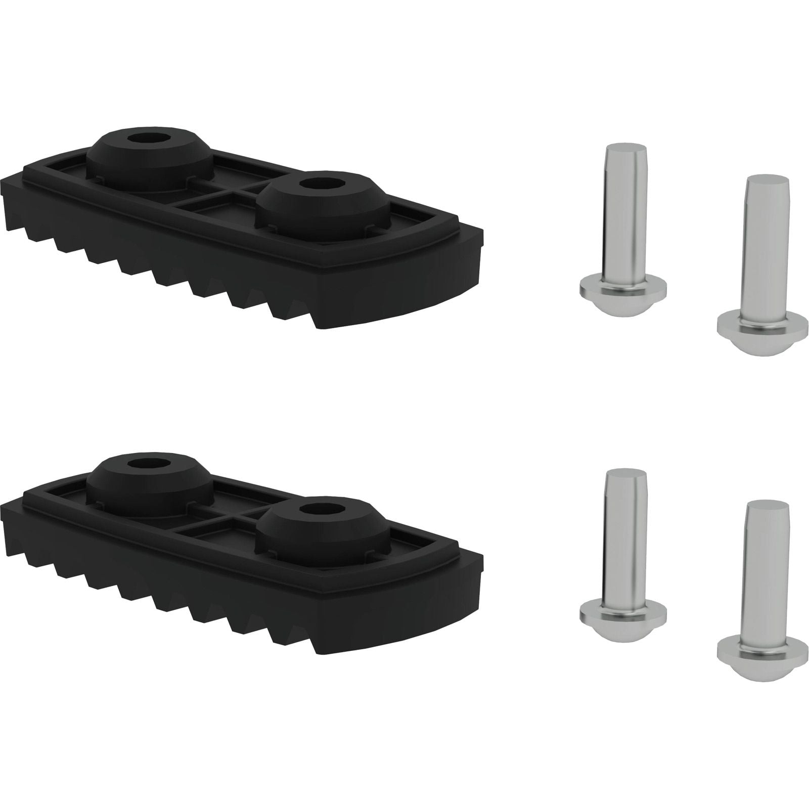 Günzburger Steigtechnik 2x nivello-Fußplatte elektrisch ableitfähig für Holmhöhe 58 / 73 mm - 019219