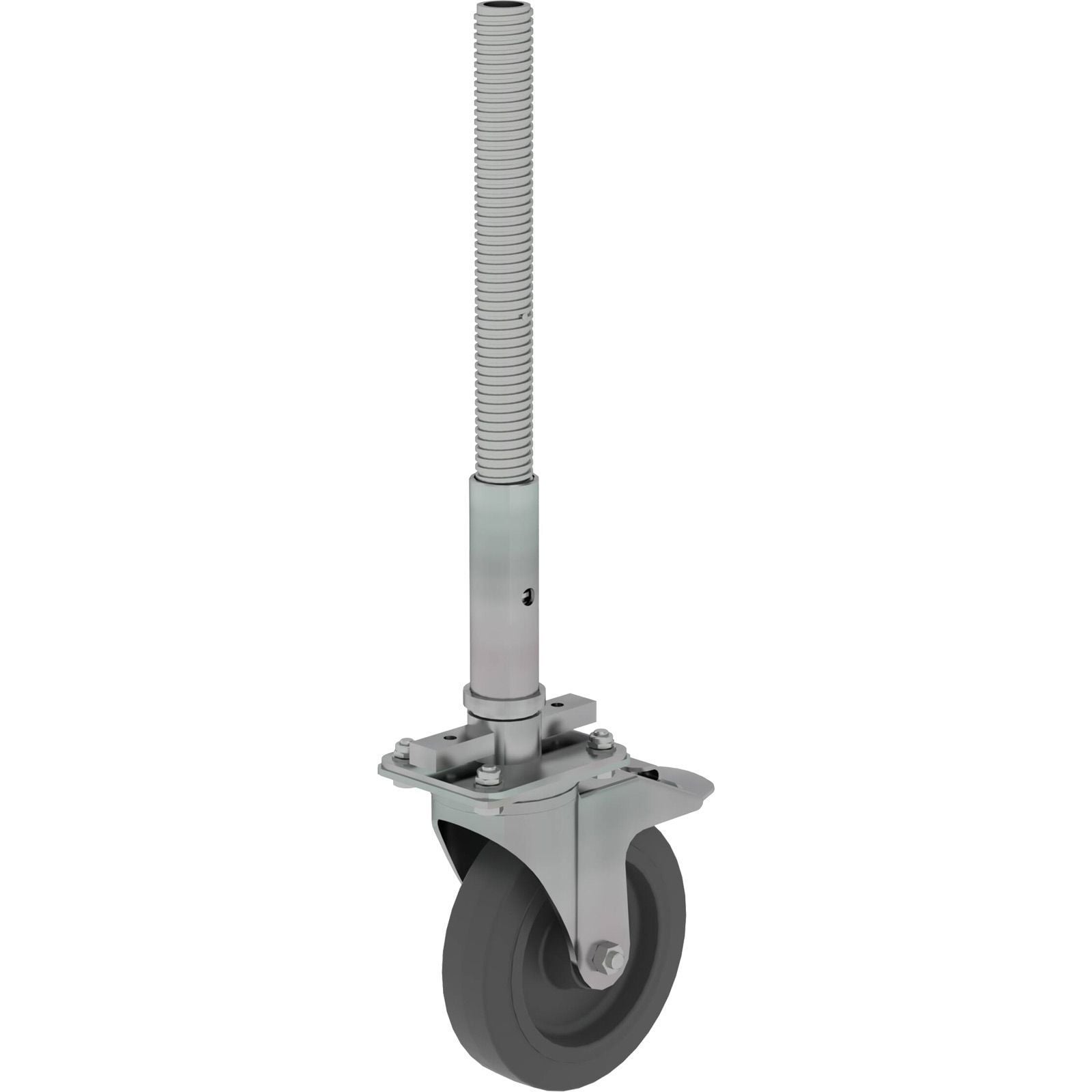 Günzburger Steigtechnik Lenkrolle Ø 200 mit Spindel grau spurlos grau - 027922