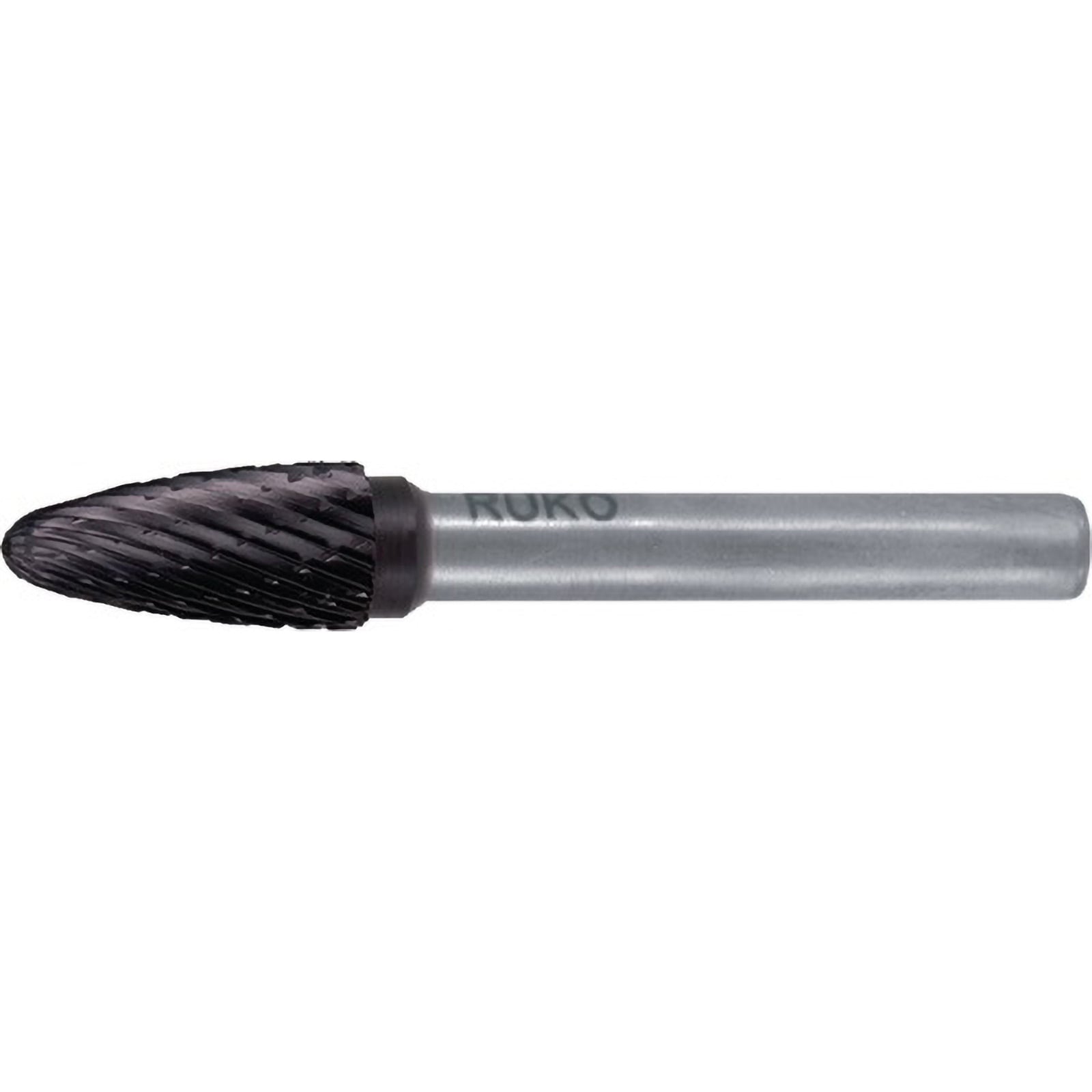 RUKO Hartmetall-Frässtift RBF Ø 8 mm Kopflänge 18 mm Schaft-Ø 6 mm TiCN Verzahnung KVZ 4 - 116031TC