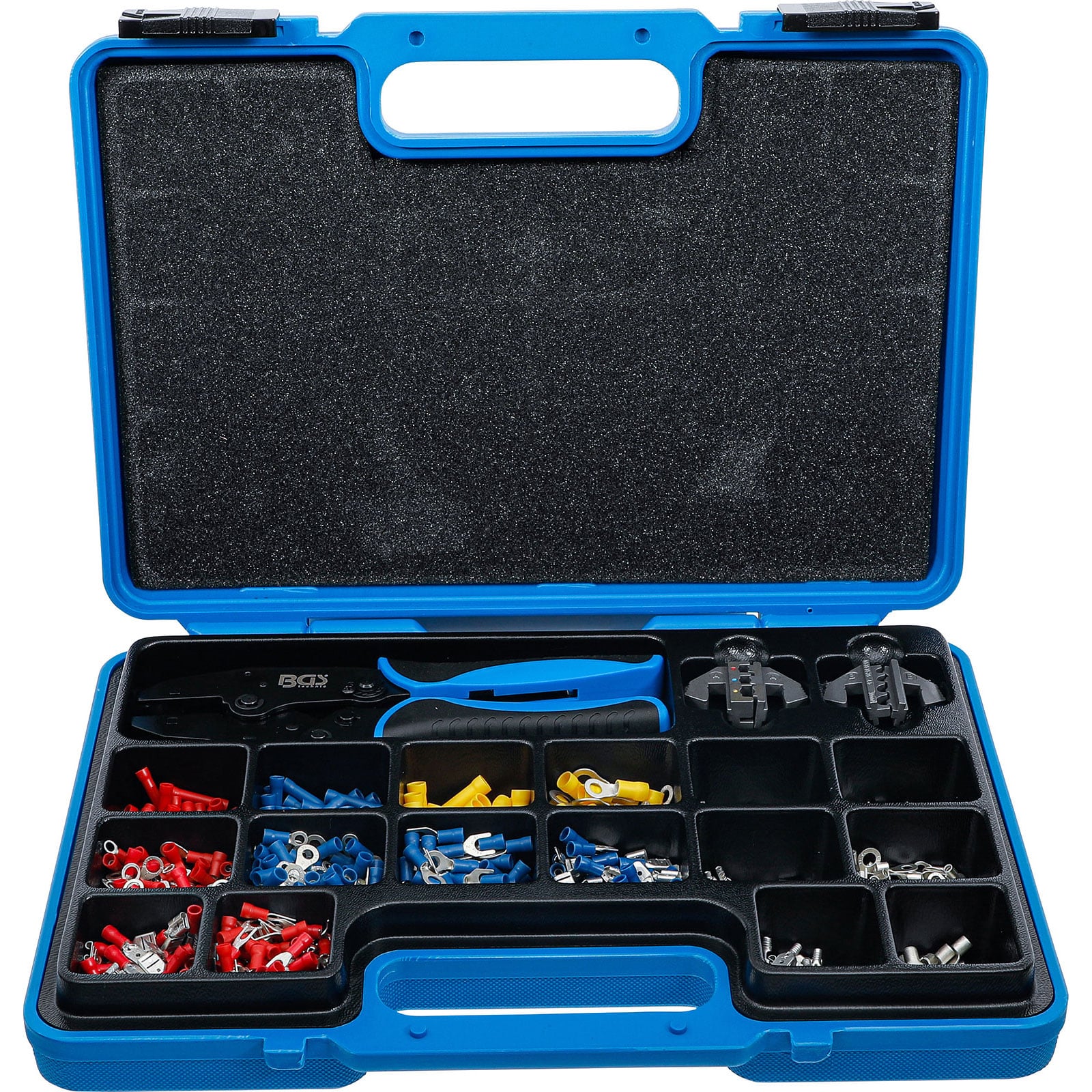 BGS Crimpzangen-Satz mit 2 Paar Backen mit Kabelschuh-Sortiment 1000tlg. - 1411