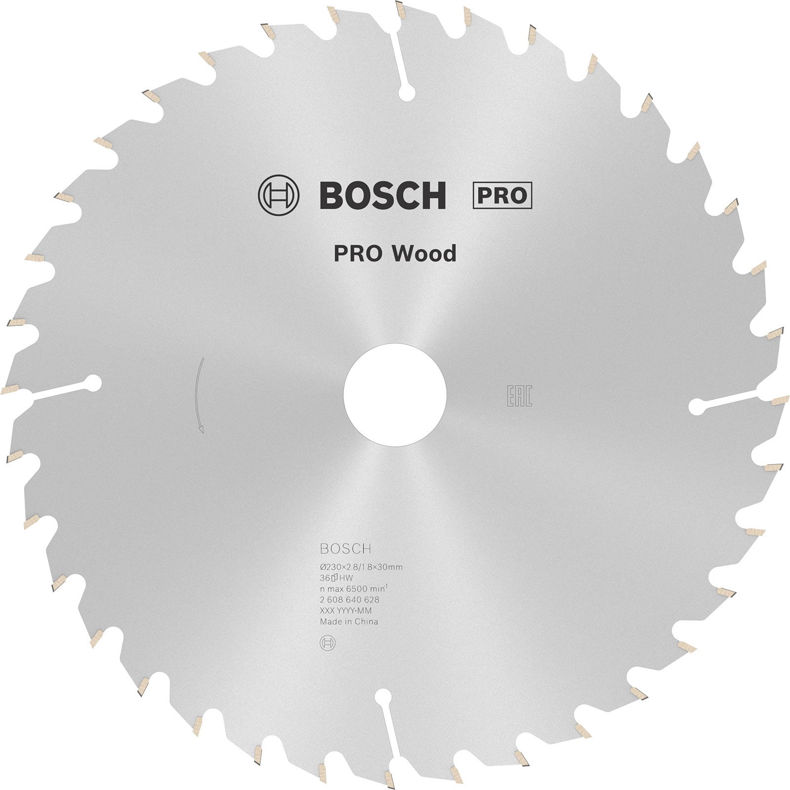 Bosch PRO Wood Kreissägeblatt 230 x 2,8 x 30 mm - 2608640628
