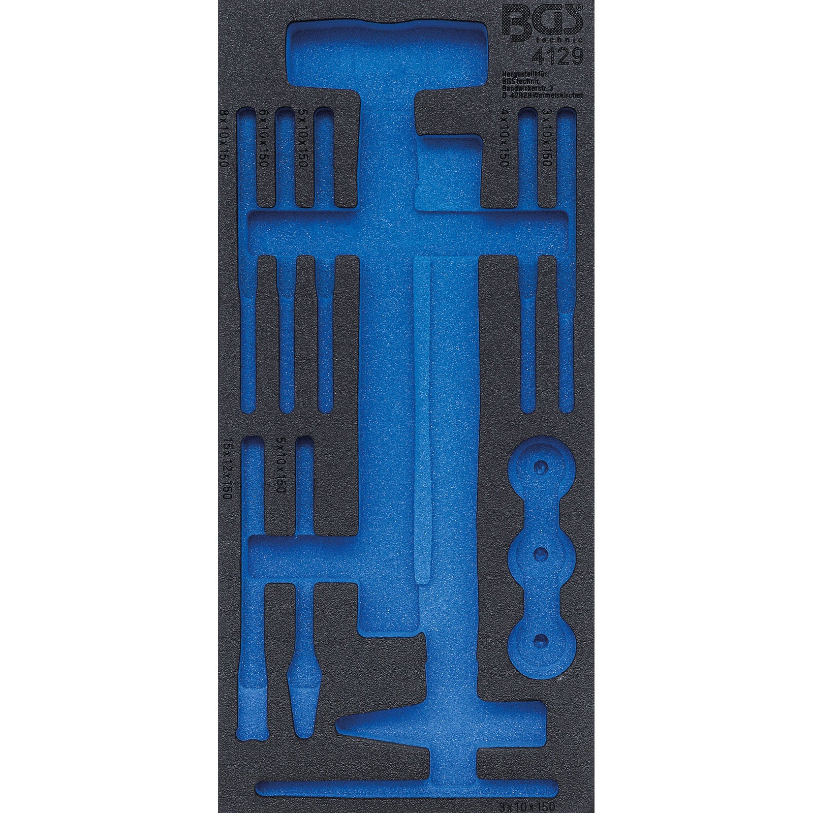 BGS Werkstattwageneinlage 1/3 leer für Art. 4129 - 4129-1