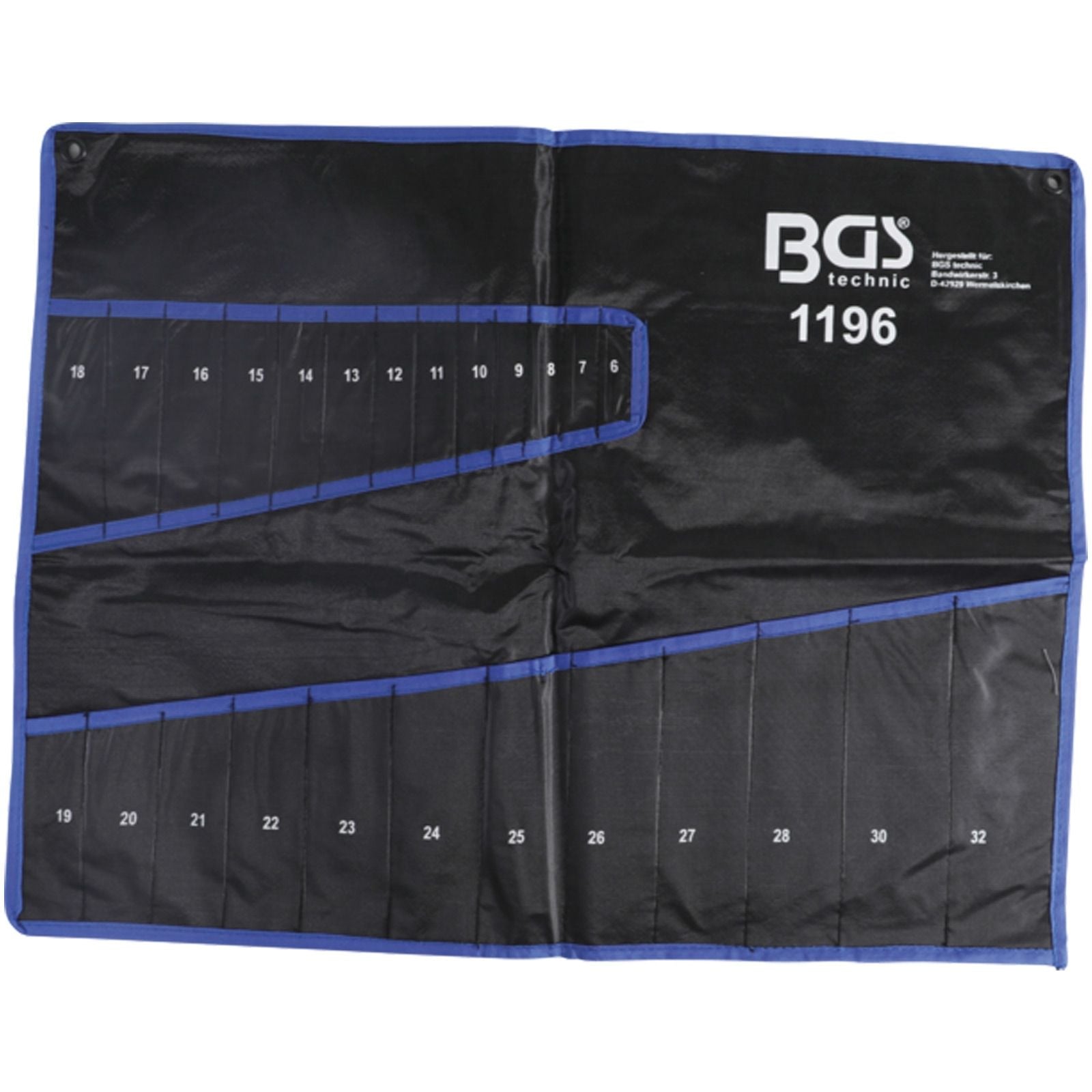 BGS Maulringschlüssel-Rolltasche "LEER" für 25 Maulring-Schraubenschlüssel - 1196-LEER