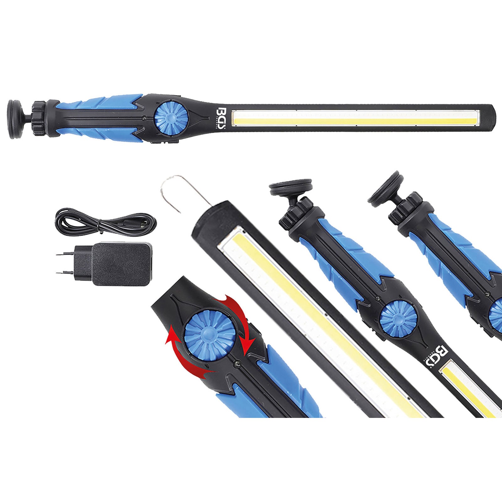 BGS COB-LED / UV-Arbeits-Handleuchte ultra flach - 9767