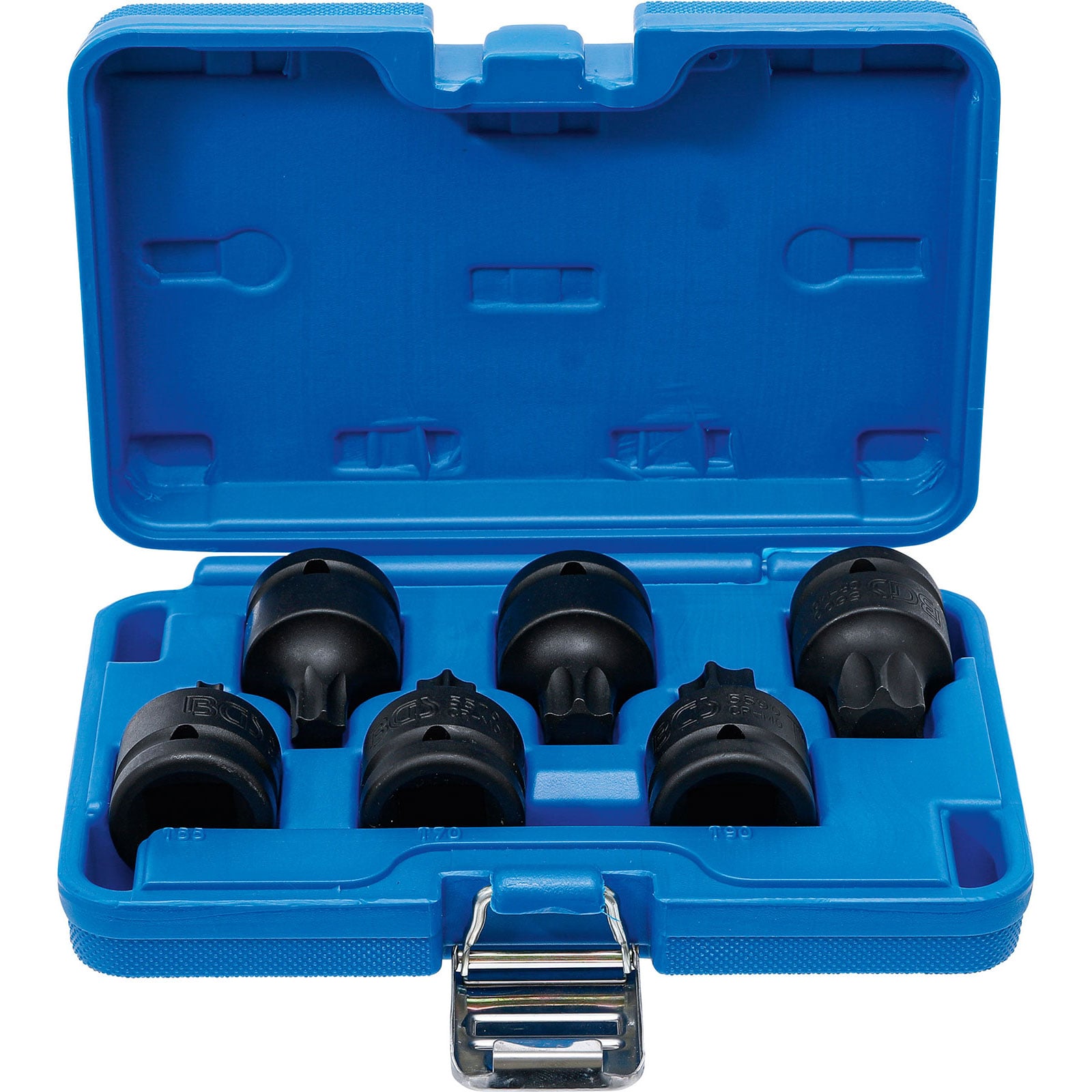 BGS Kraft-Bit-Einsatz-Satz Antrieb Innenvierkant 20 mm (3/4") T-Profil (für Torx) T55 - T100 6 tlg. - 5055