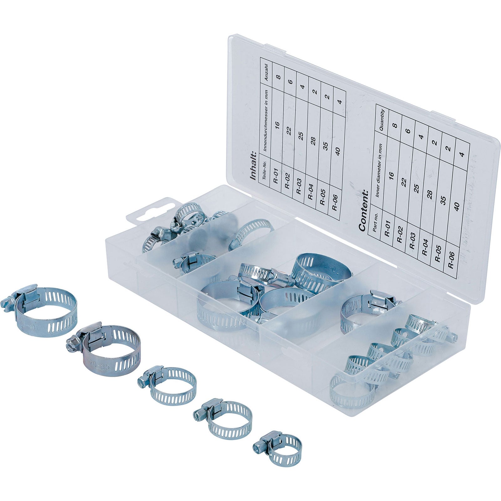 BGS Schlauchklemmen-Sortiment Ø 16 - 40 mm 26tlg. - 8055