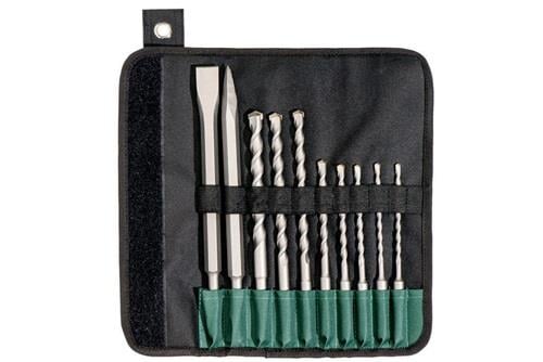 Bohrer-/Meißelsatz SDS-plus 10tlg. Rolltasche Metabo