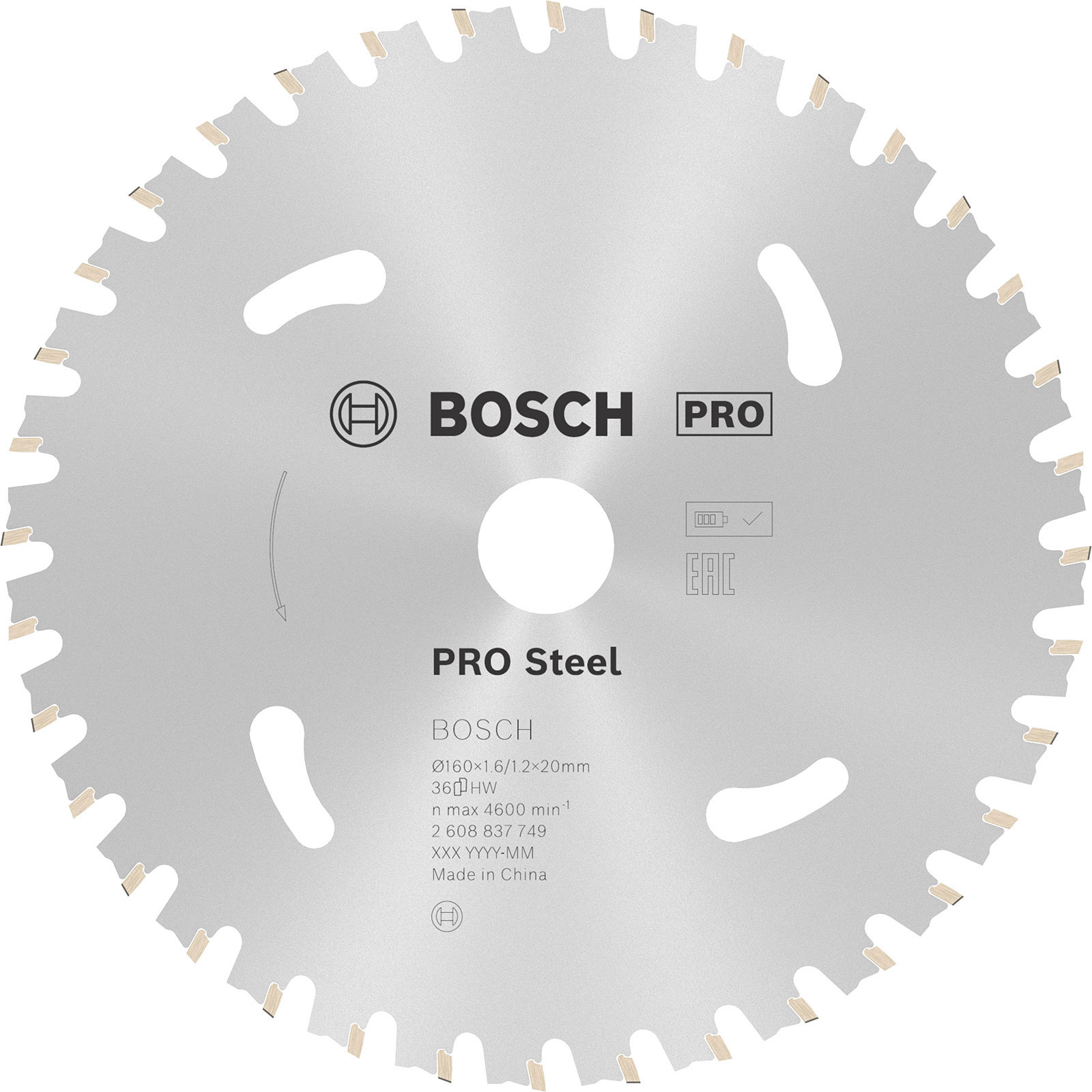 Bosch PRO Steel cordless Blatt für Kreissägen 160 x 1,6 x 20 mm - 2608837749