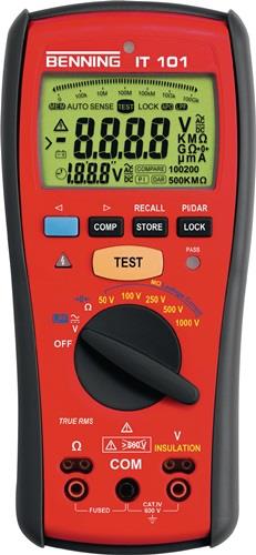 BENNING Isolations-/Widerstandsmessgerät IT 101 0,1 V-600 V AC/DC V - 044033 IT 101