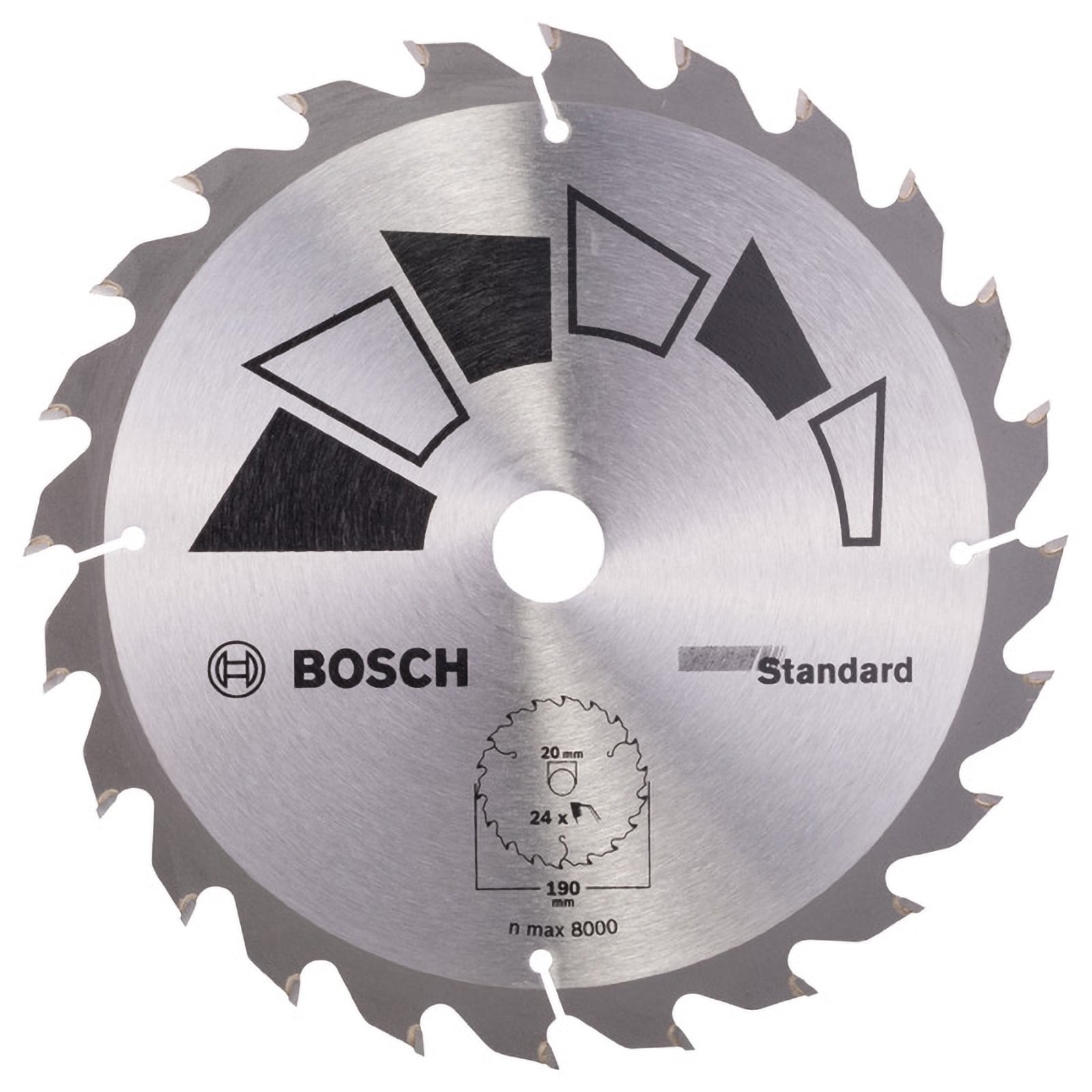 Bosch Kreissägeblatt STANDARD D= 190 mm Bohrung= 20 mm Z= 24 - 2609256818
