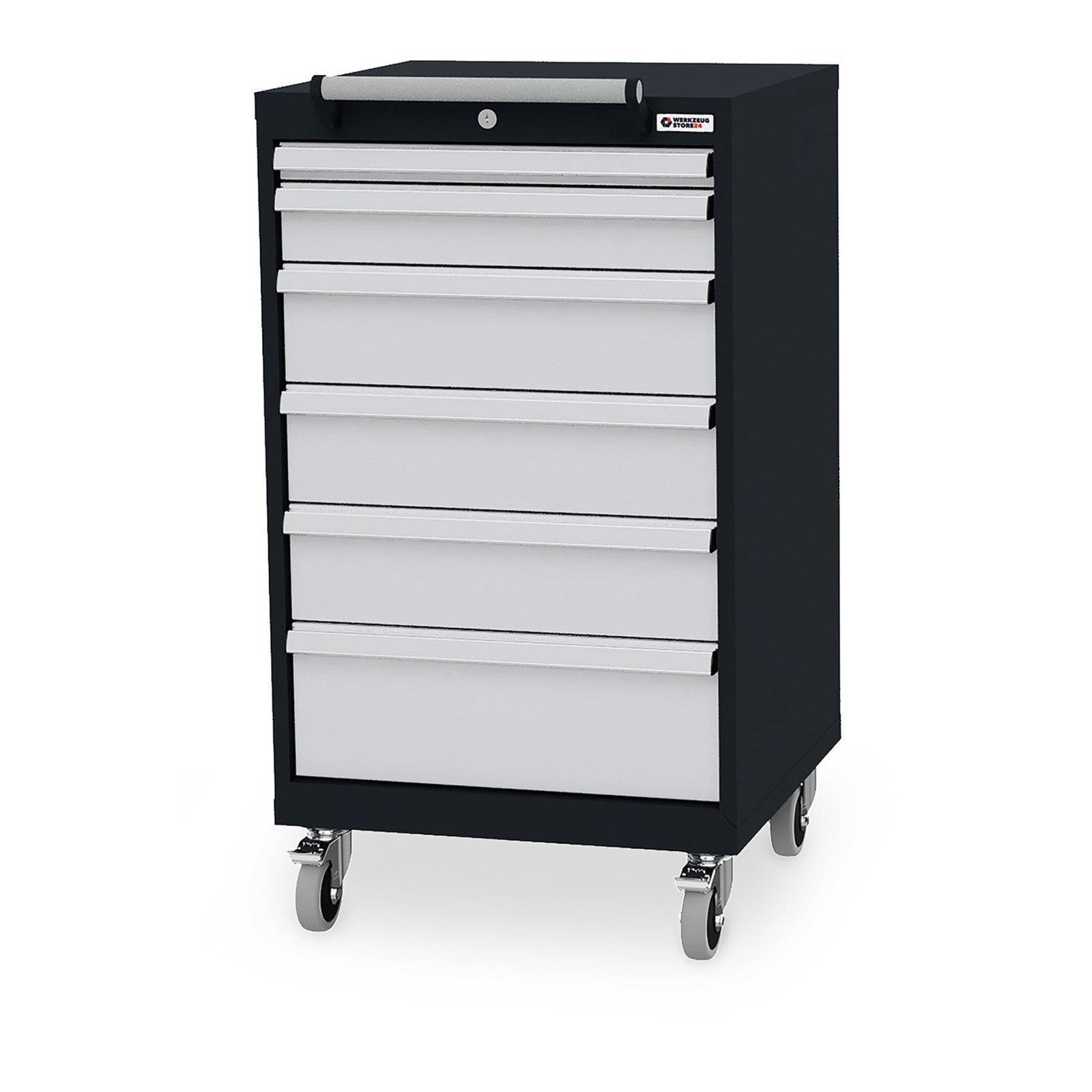 WS24 Mobiler Schubladenschrank B x T x H 600 x 575 x 1070 mm - WS24-100201