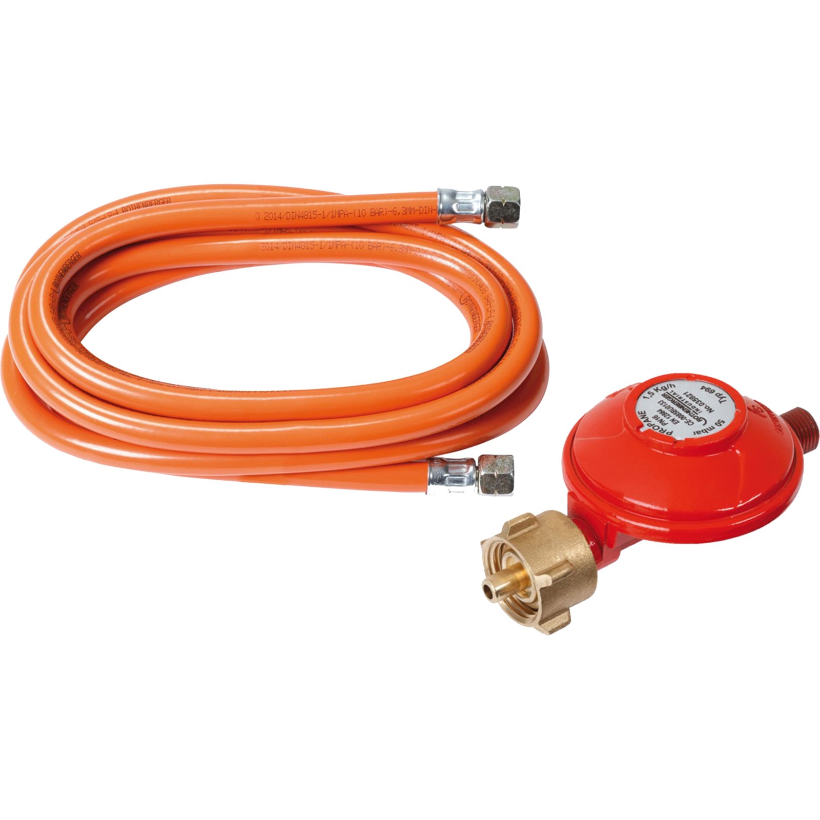 ROTHENBERGER Industrial Set 3,0 m Gasschlauch & Druckregler Propan 50 mbar 2X G ¼ Zertifiziert EN 16436-1 - 1500005308