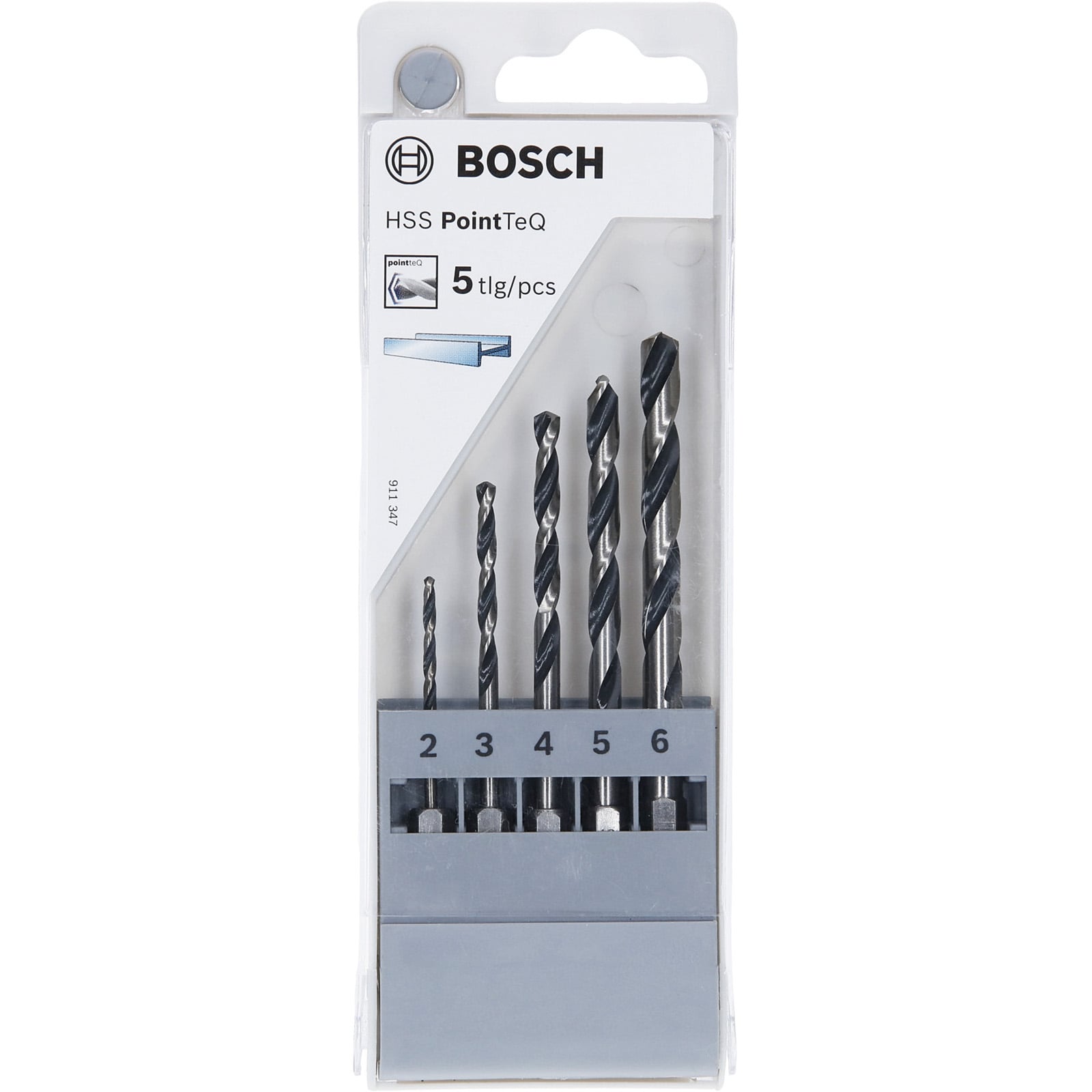 Bosch HSS PointTeQ Sechskantbohrer-Set 5tlg. 2/3/4/5/6 mm - 2607002824