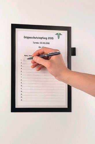 Durable Magnetrahmen selbstklebend Front offen DIN A4 schwarz - 4993-01