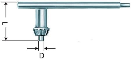 Röhm Bohrfutterschlüssel Größe S 3T, mit DIN-Verzahnung 6349 für Zahnkranz-Bohrfutter - 309382