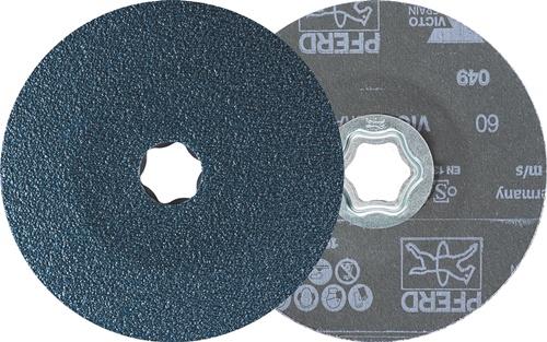 Fiberscheibe Combiclick VICTOGRAIN D.125mm K.60 Stahl,Guss,Aluminium/NE-Metall