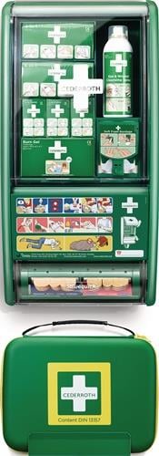 Erste Hilfe Station B290xH560xT120ca.mm grün CEDERROTH