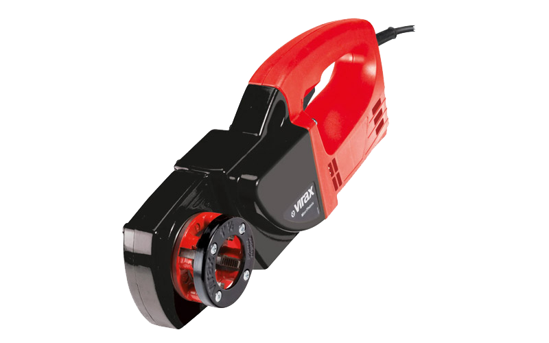 Tragbare Virax Rohr-Gewindeschneidmaschine in Schwarz und Rot