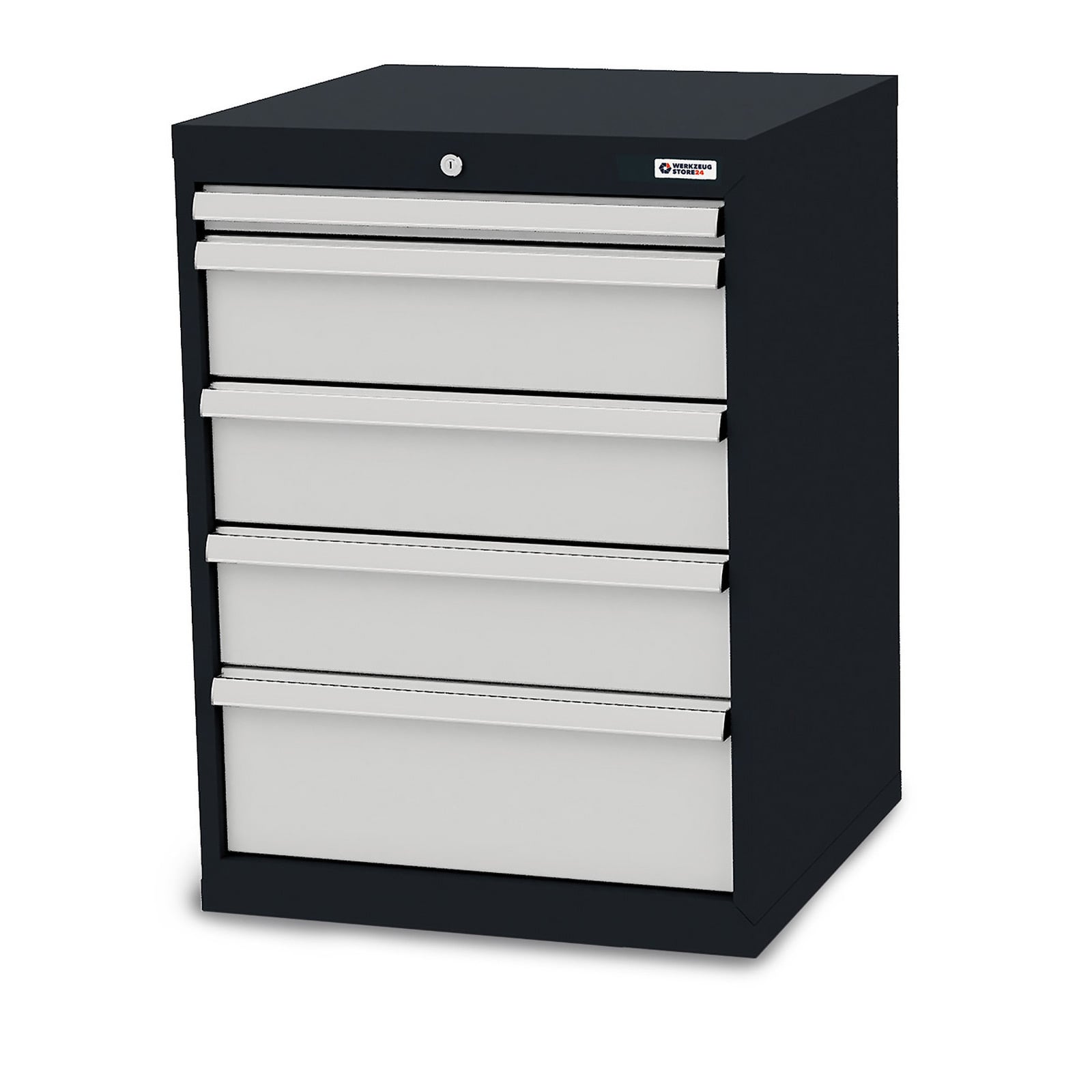 WS24 Schubladenschrank Schubladen: 1 x 50 3 x 150 1 x 200 B x T x H 600 x 575 x 820 mm - WS24-100194