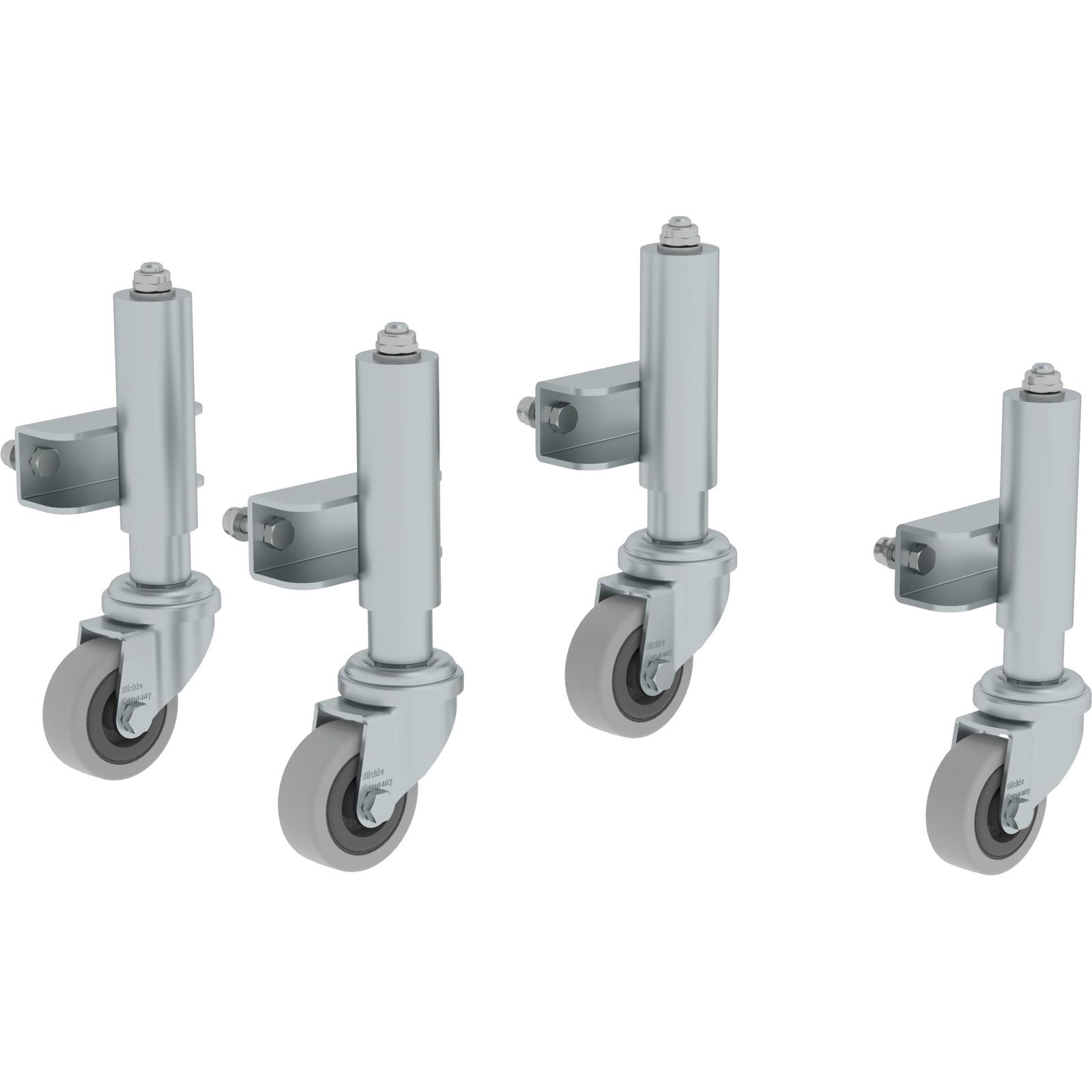 Günzburger Steigtechnik Feder-Bremsrollen für Arbeitspodest