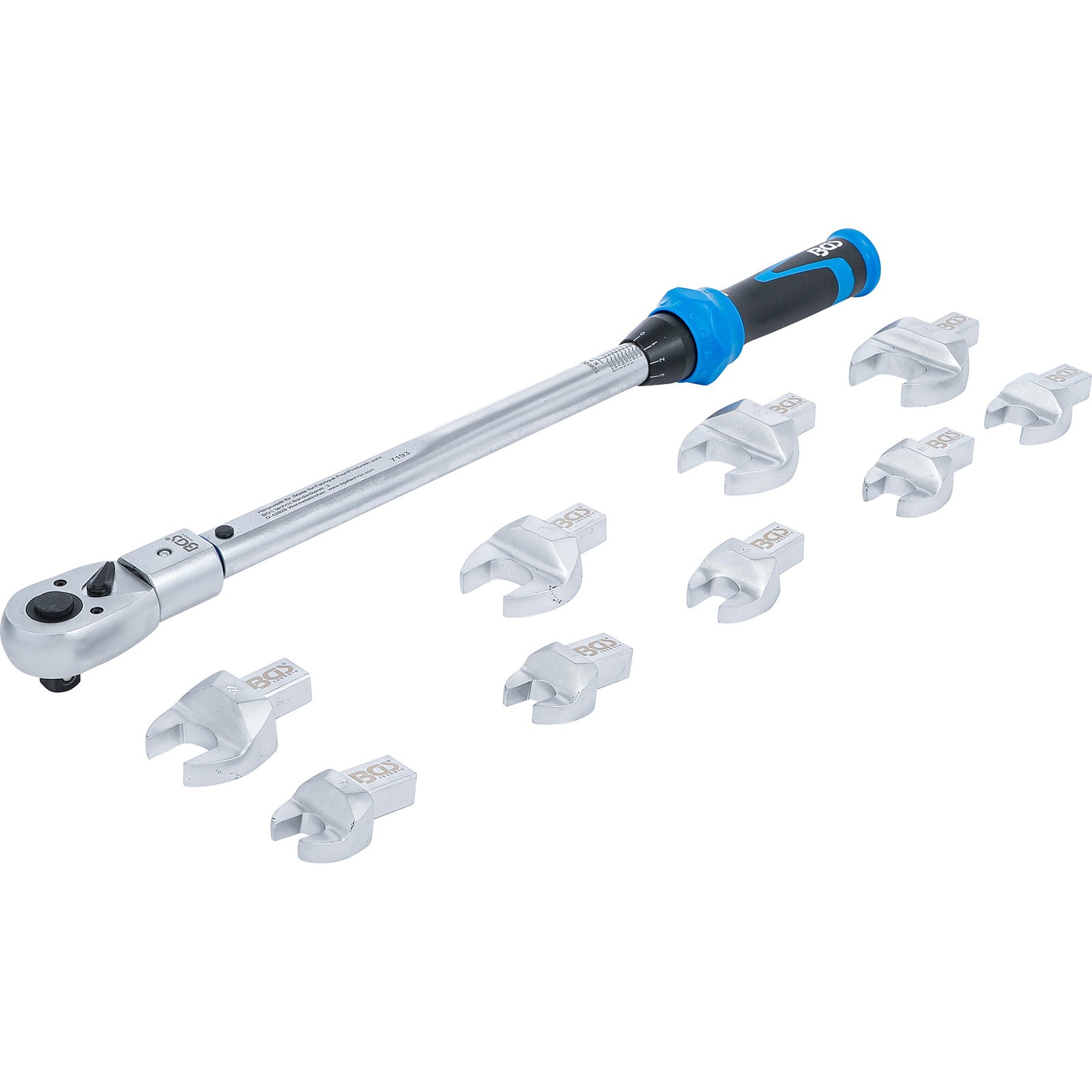 BGS Drehmomentschlüssel-Satz für Einsteckwerkzeuge 14 x 18 mm 40 - 210 Nm 11tlg. - 7193