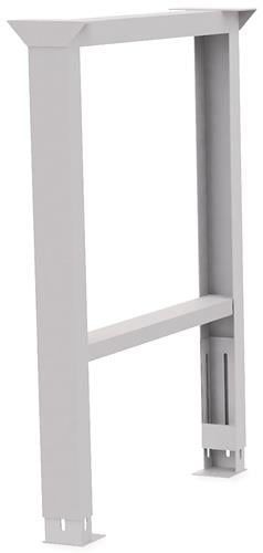 Werkbankfuß verstellb.H719-1019xB150mm lichtgrau BEDRUNKA+HIRTH