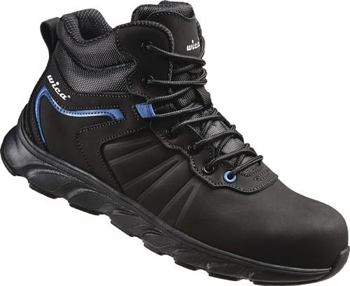 Sicherheitsstiefel Mathi Gr.42 schwarz/blau S3 SRC EN20345 Leder WICA