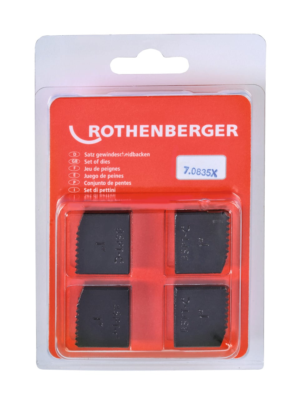 ROTHENBERGER 4x SC Schneidbacken BSPT R 1" - 070835X