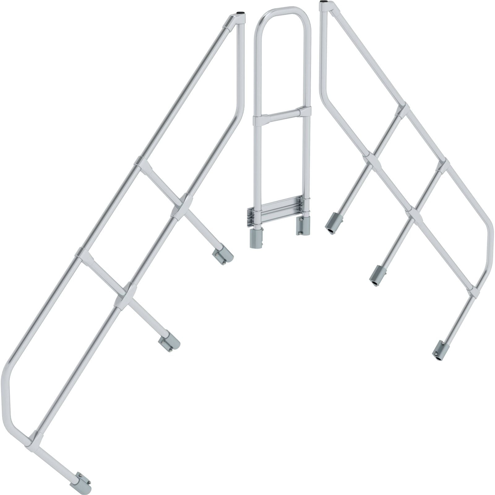 Günzburger Steigtechnik zweiter Handlauf für Überstiege 45° mit 6 Stufen - 600976