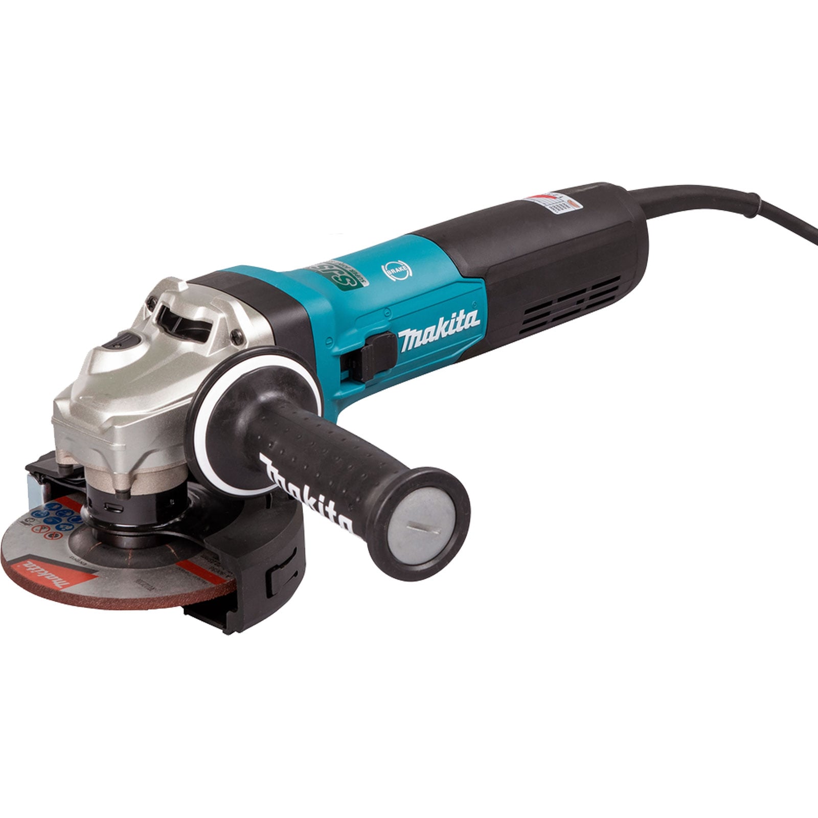 Makita GA5091X01 Winkelschleifer Ø 125 mm 1.900 W mit Bremse Schiebeschalter und Elektronik