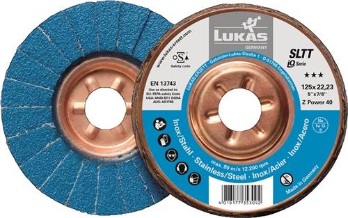 LUKAS Fächerscheibe SLTT Z Power Ø 125 mm Körnung 40 flach - A27201250400045A