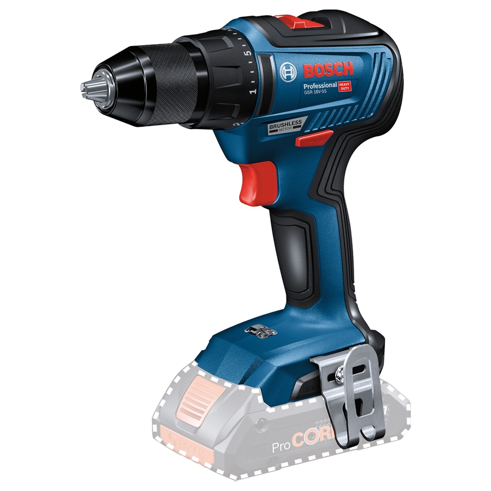 Bosch Akku-Bohrschrauber GSR 18V-55 Solo - 06019H5202 Bosch Akku-Bohrschrauber GSR 18V-55 Solo - 06019H5202