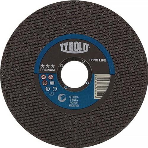 Trennscheibe PREMIUM LONGLIFE D125x1mm 41 F ger.LONGLIFE Bohr.22,23mm TYROLIT