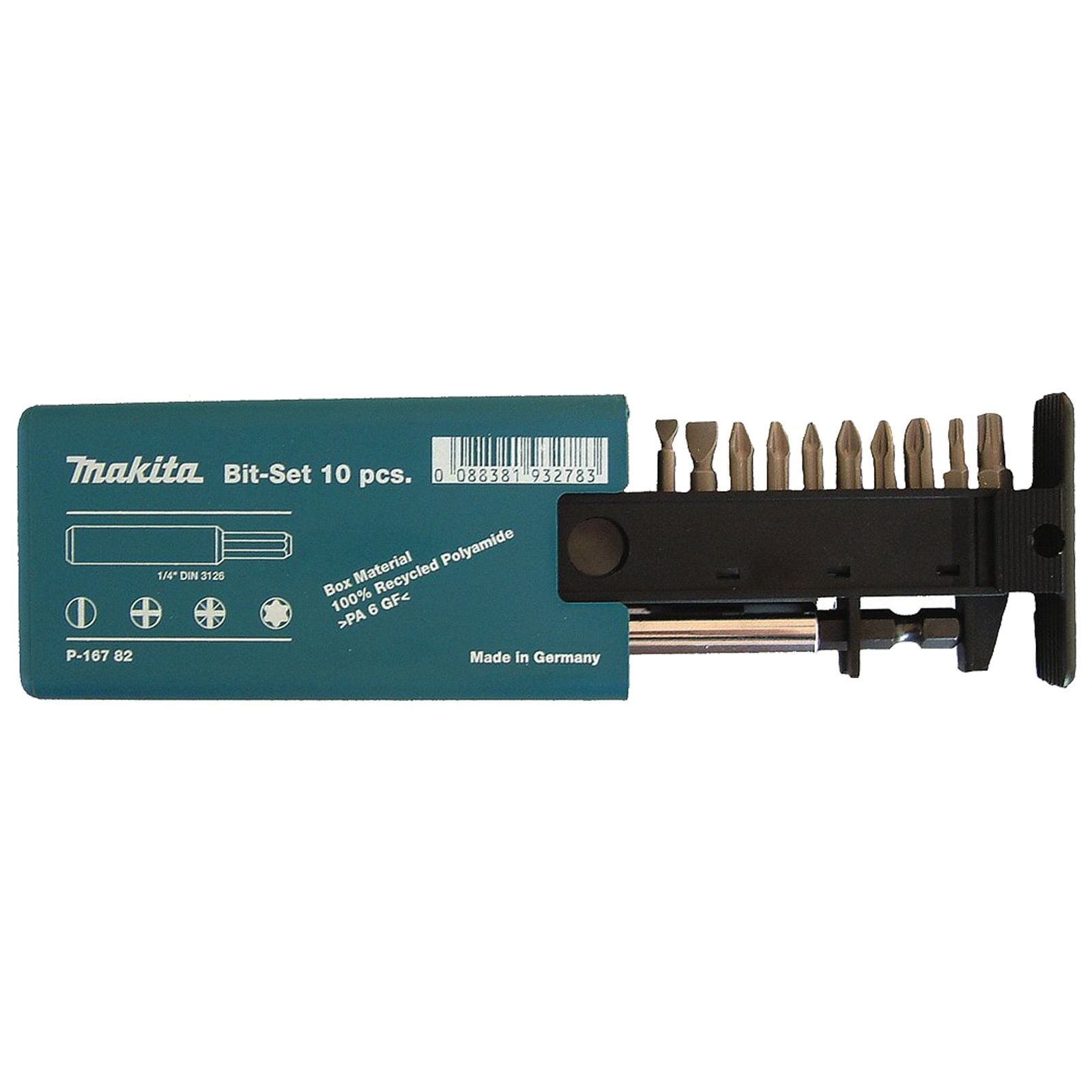 Makita 10tlg. Bit-Box mit Magnethalter - P-16782