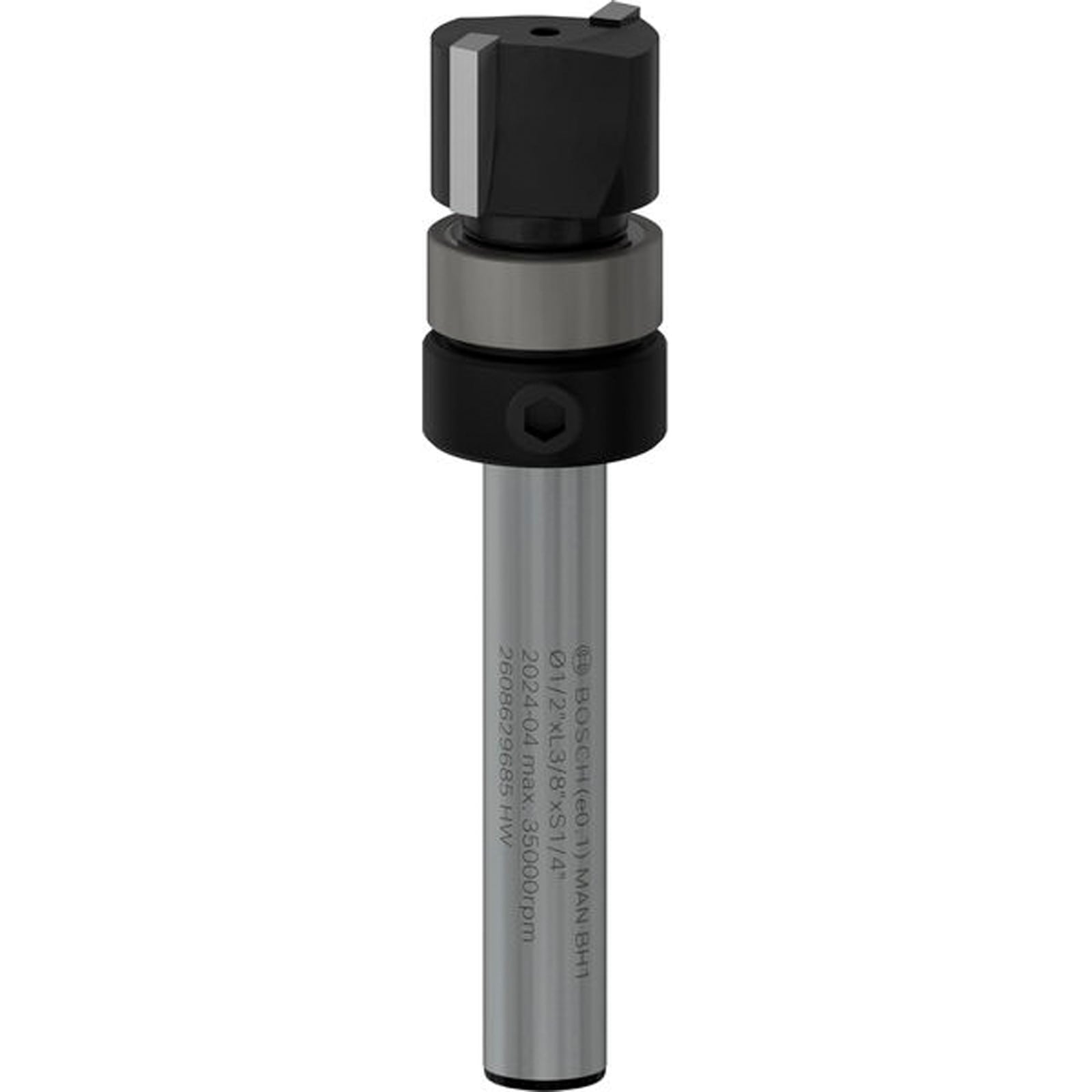 Bosch PRO Bündigfräser mit obenliegendem Führungskugellager Ø 1/2" x L 3/8" Schaft 1/4" - 2608629685